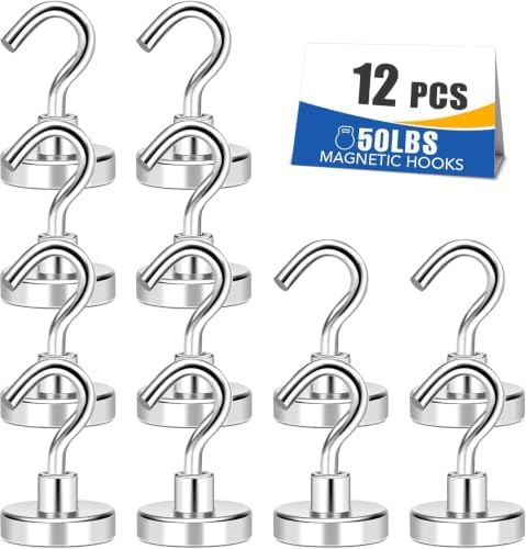 MIKEDE Magnetic Hooks Heavy Duty 50lbs Magnets by MIKEDE