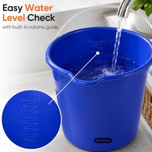 Superio 2.75 Gallon Bucket, Plastic Cleaning Pail - Image 3