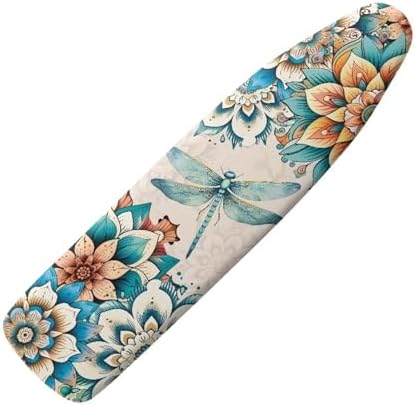 DISNIMO Boho Floral Dragonfly Ironing Board Cover and Pad 15x54 Standard Size by WelcometoDISNIMO