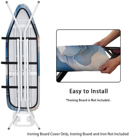 Ironing Board Cover with Ink Flower Table Top Heavy Duty Padded Iron Board - Image 4