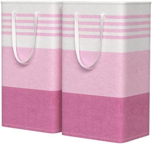 WOWBOX 2 Pack Laundry Baskets, Collapsible Dirty Clothes Laundry Hampers by WOWBOX
