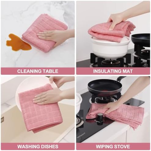 Homaxy Large Premium Cotton Kitchen Towels 16"x 28", 4 Pack - Image 4