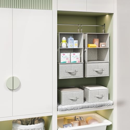 2 Pack 3-Shelf Hanging Closet Organizer - Image 6