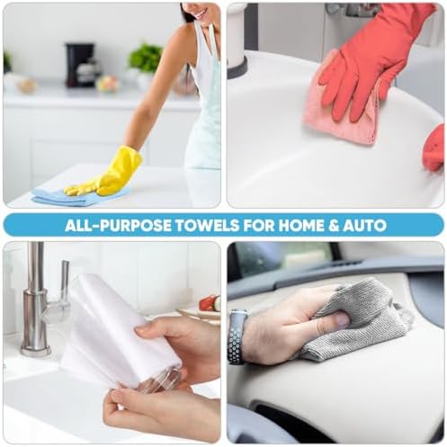 AIDEA Microfiber Cleaning Cloth 330 Sheets 6 Roll - Image 5