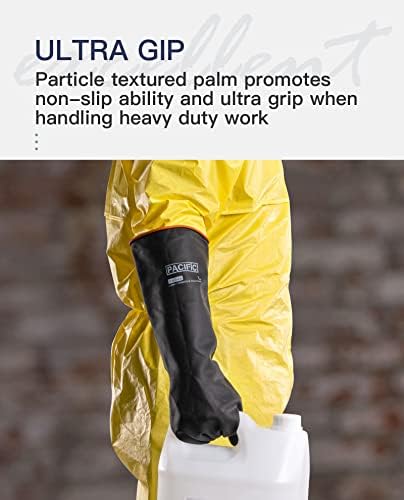 PACIFIC PPE 18 Inch Latex Chemical Resistant Gloves, Waterproof, Heavy Duty - Image 6
