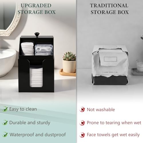 Anyoifax Disposable Facial Towels Storage Double Layer Acrylic Box - Image 7