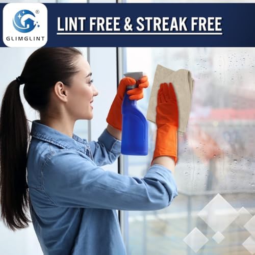 GLIMGLINT Microfiber Cleaning Cloth, 12 Pack Towels - Image 5
