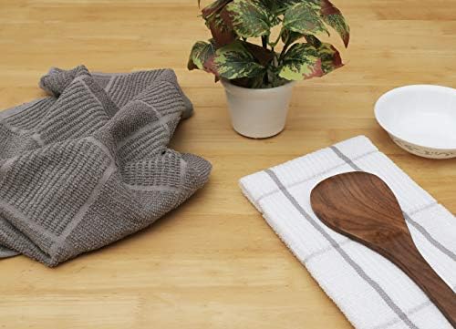 AMOUR INFINI Kitchen Towels Pack of 4, Terry Cotton Dish Towels, Ultra Absorbent - Image 5