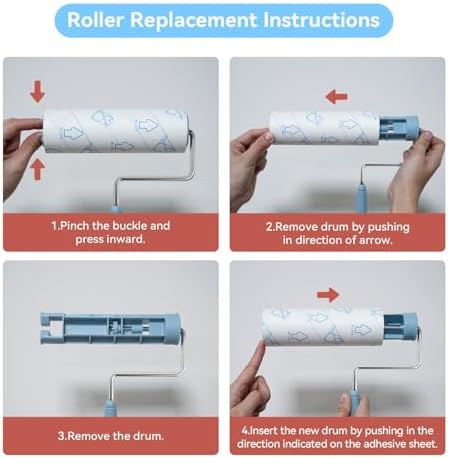 Large Lint Roller for Furniture, Pet Hair, Extra Sticky, 6.3'' Giant Lint Roller - Image 6