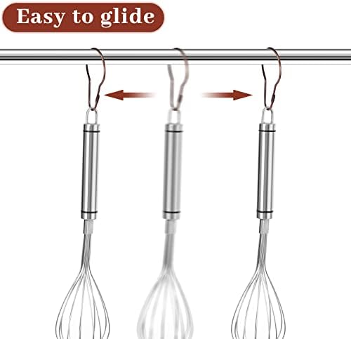 Queekay 60 Pcs Metal Shower Curtain Hooks Reusable Hanging Clips - Image 5