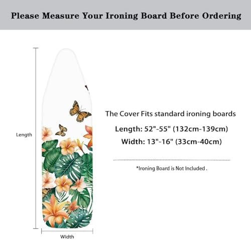 Floral Butterfly Ironing Board Cover Soft Ironing Board Cover, Non Stick Scorch - Image 6