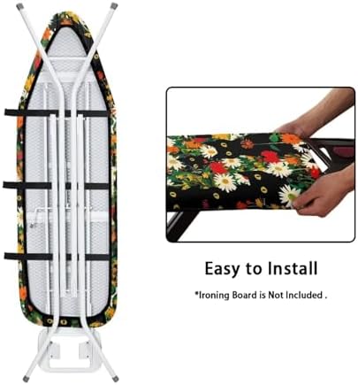 Black Cat Floral Ironing Board Covers Standard Washable Ironing Board Protector - Image 4