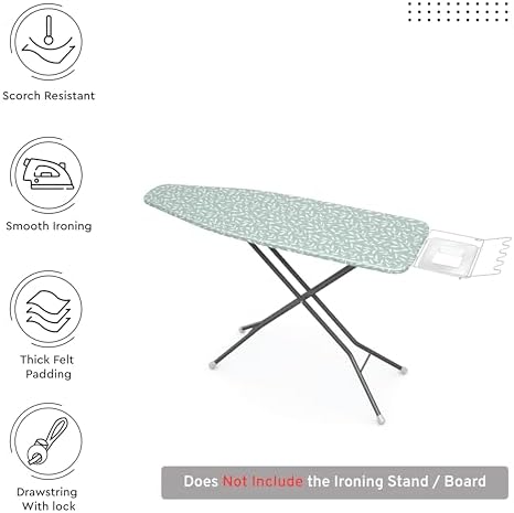 Encasa XO Ironing Board Cover and Pad, Thick Felt 42"x14" - Image 3