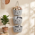 3-Tier Cat Theme Cotton Rope Hanging Basket Organizer, Wall Storage Bin by Yiyiring