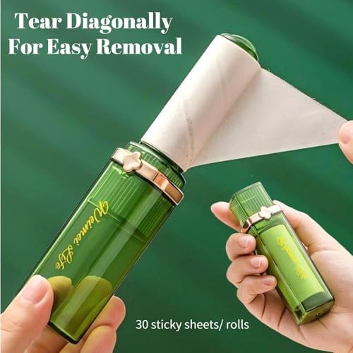 Lipstick Shaped Lint Roller, Portable Travel Hair Clothes Remover - Image 2