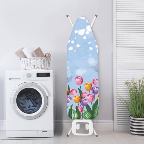 Flashideas Colorful Flowers Ironing Board Cover Universal Stretchy Stain - Image 2