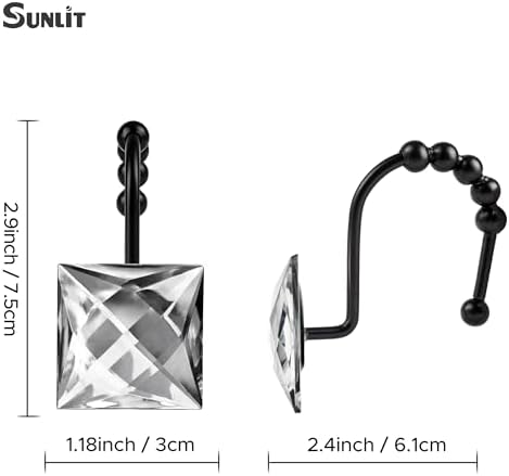 Sunlit Luxury Design Square Clear Diamond Crystal Gem Bling - Image 4