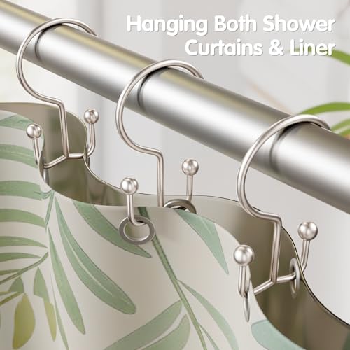 OEH 24 Pcs Shower Curtain Hooks, Metal Shower Curtain Rings, Decorative Shower - Image 7