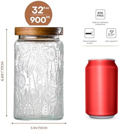 Glass Storage Containers With Lids, Glass Jars With Lids - Image 3