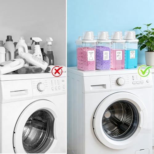 4 Pack Laundry Detergent Dispenser 61oz Plastic Liquid Detergent Dispenser - Image 4