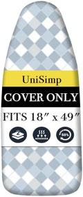 UniSimp Ironing Board Cover and Pad 18"x49" Extra Thick Natural Cotton by UniSimp