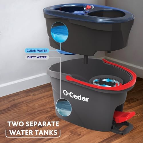 O-Cedar EasyWring RinseClean Microfiber Spin Mop & Bucket Floor Cleaning System - Image 2