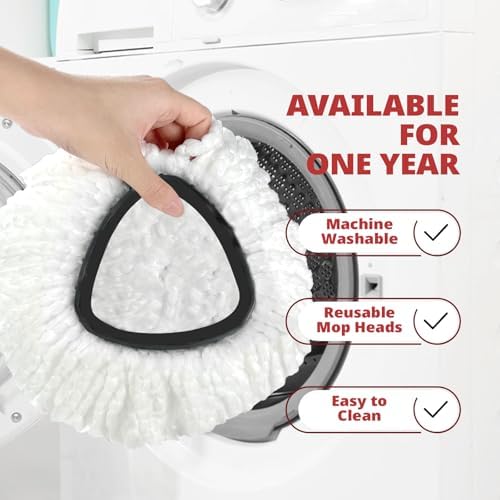 Mop Replace Head, 6 Pack Spin Mop Replacement Head Easywring 1-Tank System - Image 6
