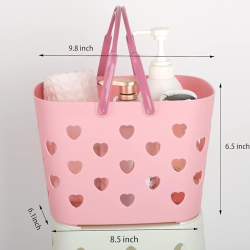 Portable Shower Caddy with Handle Plastic Shower Basket Organizer - Image 2