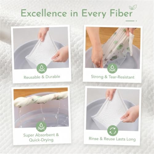 50Pcs Per Roll Reusable Cleaning Lazy Rags, Washable Wet and Dry Towels & - Image 5