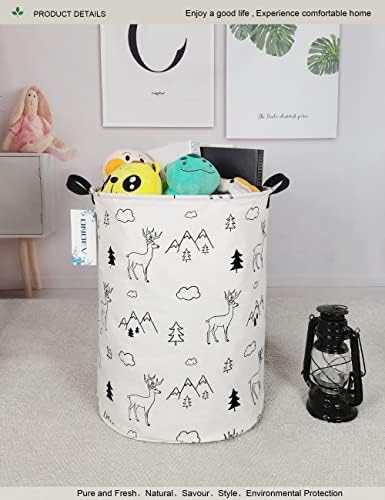Round collapsible Large Deer Mountain Laundry Hamper - Image 6