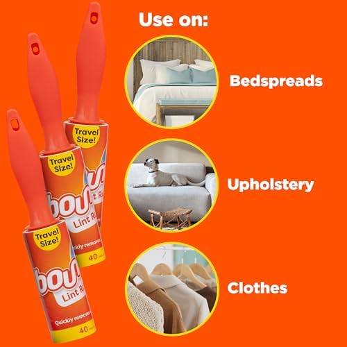Bounce Travel Lint Rollers, 3 Pack, Quickly Removes Lint and Debris, 120 - Image 4