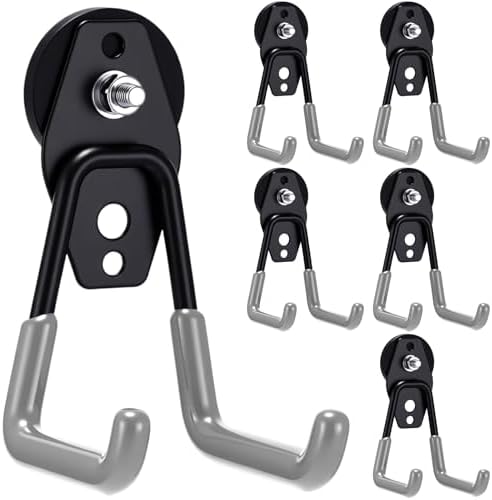 Landhoow 6 Pcs Large Magnetic Hooks Heavy Duty Garage Magnet Hooks Strong by Landhoow