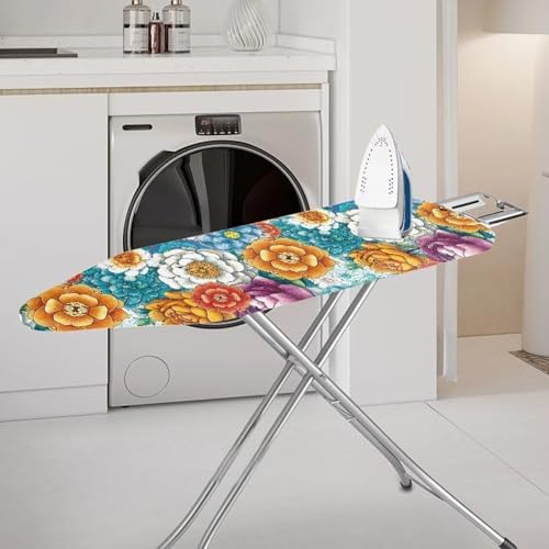 Boho Mandala Steam Ironing Board Cover 3 Fasteners Elastic Edge, Washable - Image 2