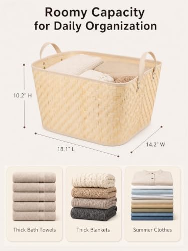 BROWNLILY Oversized Storage Baskets Laundry Hampers - Image 3