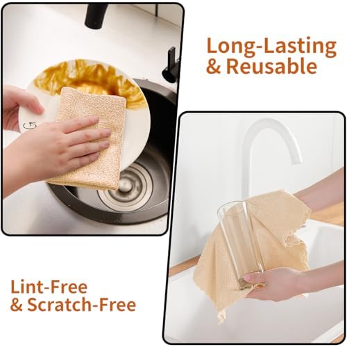 80 Pack Microfiber Cleaning Cloth Roll, Lint Free Rags & Tear Away Reusable - Image 5
