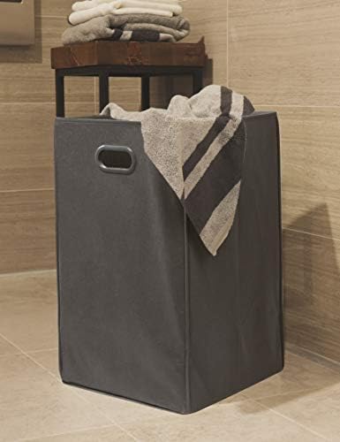 Simple Houseware Foldable Closet Laundry Hamper Basket, Dark Grey - Image 3