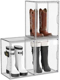 Boot Storage Organizer Tall Boots Boxes 3 Pack Clear Plastic Stackable Boot by ZHAIXIAONIANDIRECT