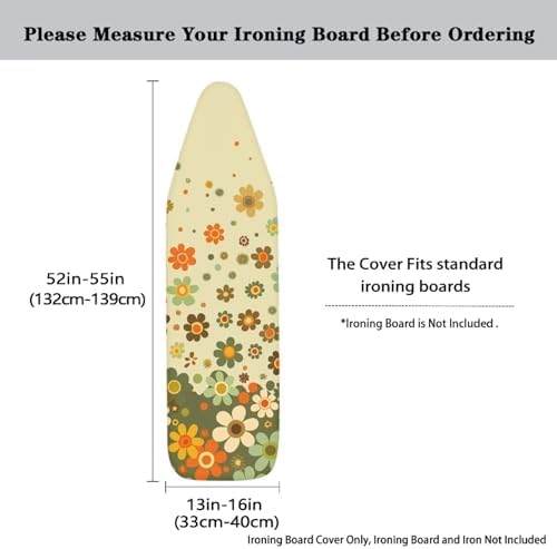 Hippe Flower Ironing Board Cover and Pad 15 x 54 Iron Board Protective Ironing - Image 5