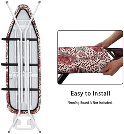 Leopard Print Flower Ironing Board Covers Standard Washable Ironing Board - Image 4