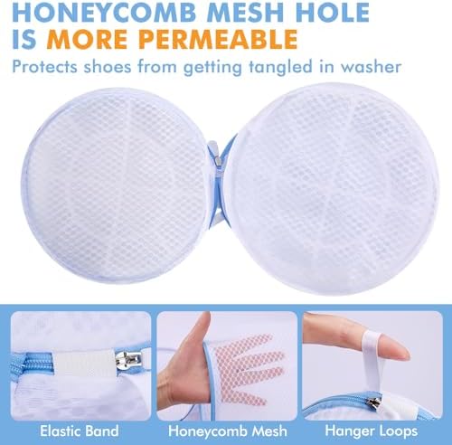2 Pack Shoes Wash Bags, Shoe Washing Machine Bag, shoe laundry bag - Image 3