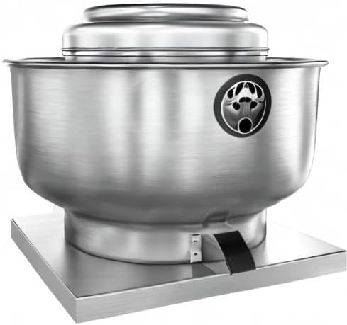Restaurant Canopy Hood Grease Rated Exhaust Fan- Food Truck High-Speed Direct Drive Centrifugal Upblast Exhaust Fan 0.5HP 110 Volt Single Phase Motor 1900-2600 CFM