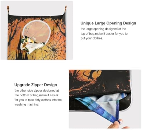 Witch Castle Halloween Door Hanging Laundry Hamper Bag - Image 4