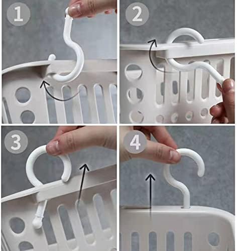 3PCS Plastic Hanging Baskets for Shower, Hanging Basket Organizer - Image 7