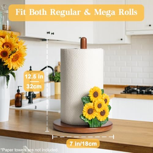 Sunflower Paper Towel Holder Yellow Sunflower Kitchen Decor and Accessories - Image 2