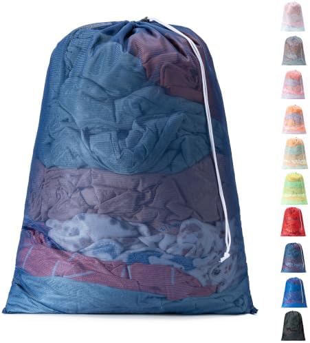 1 Pack Mesh Travel Laundry Bag 28" x 40"Extra Large Dirty Clothes Organizer by Unknown