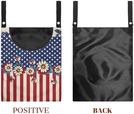 American Flag Clothes Pin Bag Floral Poeny Clothes Pin Hanging Bag Fashion - Image 7