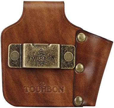 TOURBON Leather Tape Measure Holster Belt Tool Loop by TOURBON