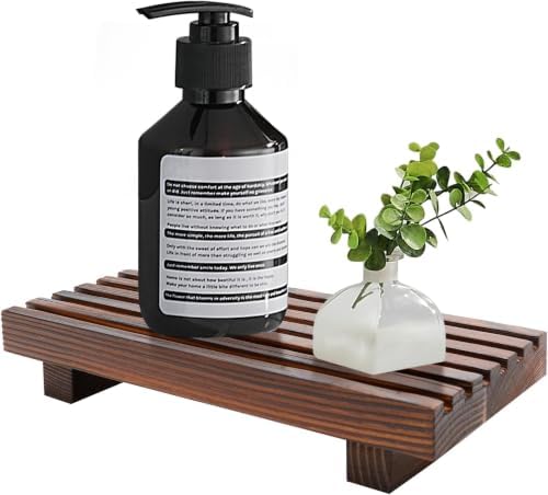Kitchen Sink Tray for Bathroom Counter Decorative Wooden Riser Soap Holder by Renawe