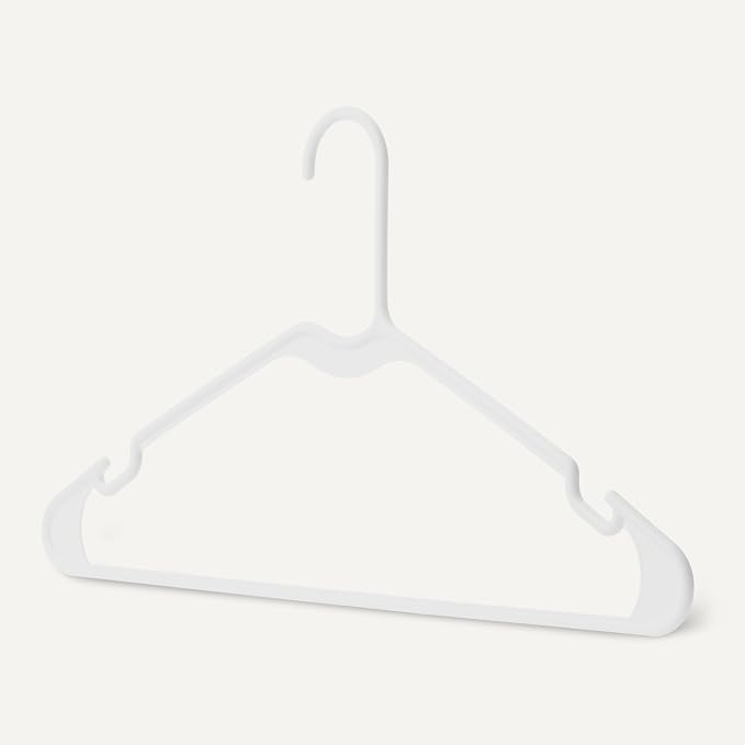 Amazon Basics Space Saving Plastic Clothes Hangers, Sturdy Closet Organizer - Image 3