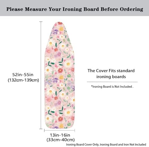 Pink Floral Print Ironing Board Cover - Image 5